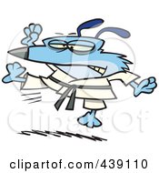Royalty Free RF Clip Art Illustration Of A Cartoon Karate Dog Jumping by toonaday