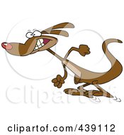 Royalty Free RF Clip Art Illustration Of A Cartoon Hopping Kangaroo
