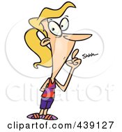 Royalty Free RF Clip Art Illustration Of A Cartoon Jazzercise Woman With A Secret by toonaday