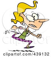 Cartoon Jogging Woman