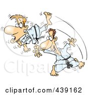 Cartoon Judo Man Fighting
