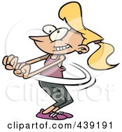 Poster, Art Print Of Cartoon Jazzercise Woman Dancing