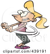 Royalty Free RF Clip Art Illustration Of A Cartoon Jazzercise Woman Dancing by toonaday