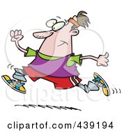 Royalty Free RF Clip Art Illustration Of A Cartoon Jogging Man