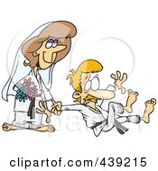 Royalty Free RF Clip Art Illustration Of A Cartoon Judo Wedding Couple by toonaday