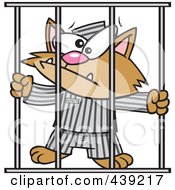 Poster, Art Print Of Cartoon Prisoner Cat