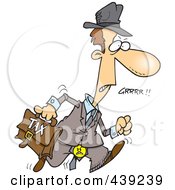 Royalty Free RF Clip Art Illustration Of A Cartoon Grumpy Tax Man
