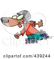 Poster, Art Print Of Cartoon Dog Roller Blading