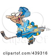 Poster, Art Print Of Cartoon Hockey Player Skating