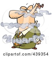 Cartoon Businessman In A Fog