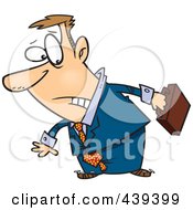 Royalty Free RF Clip Art Illustration Of A Stuck Cartoon Businessman
