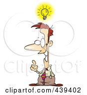 Royalty Free RF Clip Art Illustration Of A Cartoon Smart Businessman by toonaday