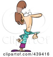 Royalty Free RF Clip Art Illustration Of An Impatient Businesswoman Looking At Her Watch