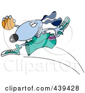 Poster, Art Print Of Cartoon Basketball Dog