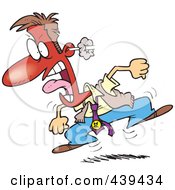 Poster, Art Print Of Cartoon Furious Businessman Stomping And Screaming