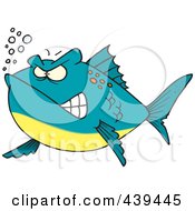 Royalty Free RF Clip Art Illustration Of A Cartoon Mad Fish