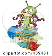 Poster, Art Print Of Cartoon Boy Alien On A Planet