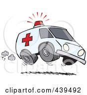 Poster, Art Print Of Cartoon Speeding Ambulance