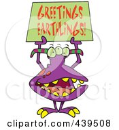 Poster, Art Print Of Cartoon Greeting Alien