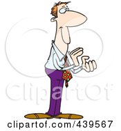 Royalty Free RF Clip Art Illustration Of A Cartoon Pleased Businessman Clapping