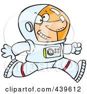 Cartoon Running Astronaut