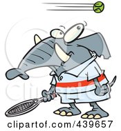 Poster, Art Print Of Cartoon Tennis Elephant