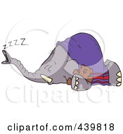 Poster, Art Print Of Cartoon Sleeping Elephant
