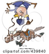 Poster, Art Print Of Cartoon Horse Throwing A Rider