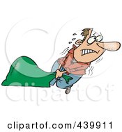 Royalty Free RF Clip Art Illustration Of A Cartoon Man Pulling A Heavy Trash Bag by toonaday