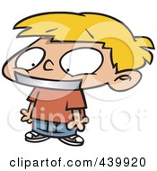 Royalty Free RF Clip Art Illustration Of A Cartoon Boy Gagged With Tape by toonaday