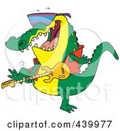 Cartoon Gator Guitarist
