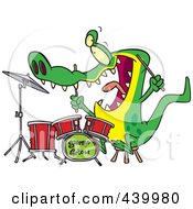 Cartoon Drummer Gator