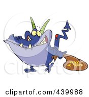 Royalty Free RF Clip Art Illustration Of A Cartoon Monster Trick Or Treating