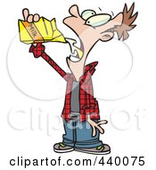 Poster, Art Print Of Cartoon Man Chugging Milk From The Carton