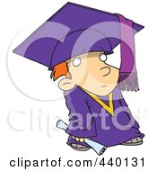 Poster, Art Print Of Cartoon Shy Graduate Boy