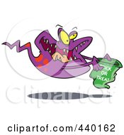Royalty Free RF Clip Art Illustration Of A Cartoon Gost Trick Or Treating