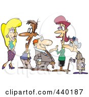 Royalty Free RF Clip Art Illustration Of A Cartoon Group Of People Socializing by toonaday