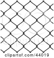 Background Of Chain Link Fencing On White