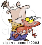 Royalty Free RF Clip Art Illustration Of A Cartoon Man Holding A Grudge