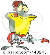 Poster, Art Print Of Cartoon Guitarist Frog