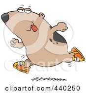 Royalty Free RF Clip Art Illustration Of A Cartoon Running Guinea Pig by toonaday