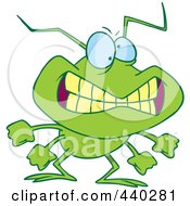 Poster, Art Print Of Cartoon Grinning Bad Bug