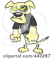 Royalty Free RF Clip Art Illustration Of A Cartoon Bad Dog Standing Upright