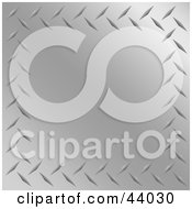 Clipart Illustration Of A Metal Background Bordered In Diamond Plate by Arena Creative