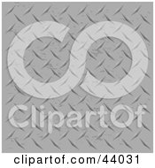 Clipart Illustration Of A Scuffed Metal Diamond Plate Background by Arena Creative