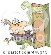 Poster, Art Print Of Cartoon Man Opening A Door Of Bad Memories