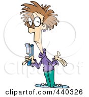 Royalty Free RF Clip Art Illustration Of A Cartoon Woman With A Bad Hair Day by toonaday