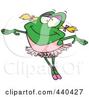 Cartoon Dancing Ballerina Frog