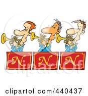 Poster, Art Print Of Cartoon Trumpet Band