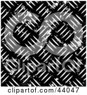 Black And White Grungy Diamond Plate Textured Background